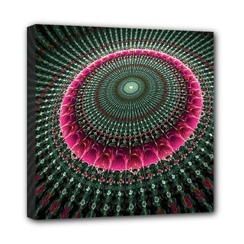 Fractal Circle Fantasy Texture Mini Canvas 8  X 8  (stretched) by Wegoenart