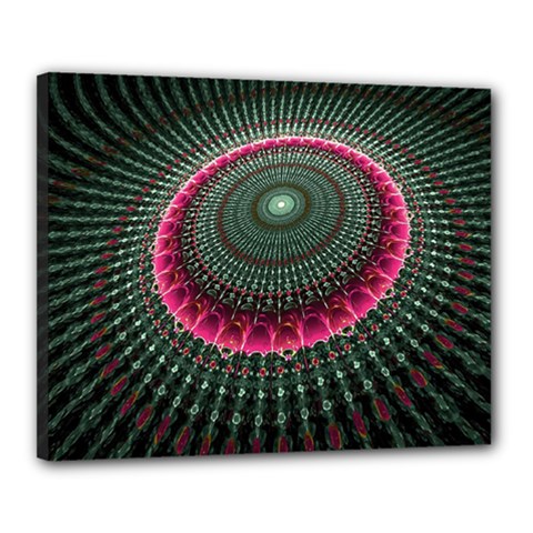 Fractal Circle Fantasy Texture Canvas 20  X 16  (stretched) by Wegoenart