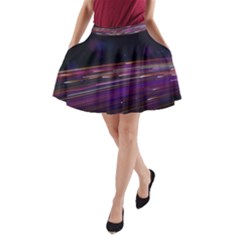 Abstract Cosmos Space Particle A-line Pocket Skirt by Wegoenart