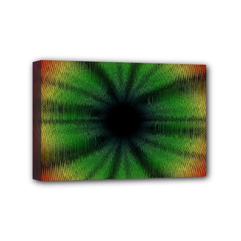 Sunflower Digital Flower Black Hole Mini Canvas 6  X 4  (stretched) by Wegoenart