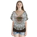 Dome Glass Architecture Glass Dome V-Neck Flutter Sleeve Top View1
