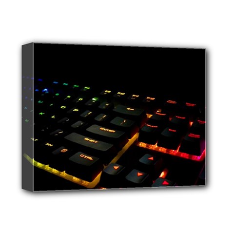 Keyboard Led Technology Deluxe Canvas 14  X 11  (stretched) by Wegoenart