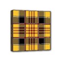 Plaid Tartan Scottish Yellow Red Mini Canvas 4  x 4  (Stretched) View1