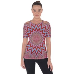 Abstract Art Abstract Background Shoulder Cut Out Short Sleeve Top by Wegoenart