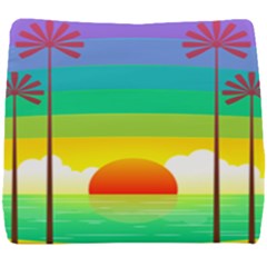 Seaside Sunrise Colorful Ocean Sea Seat Cushion by Wegoenart