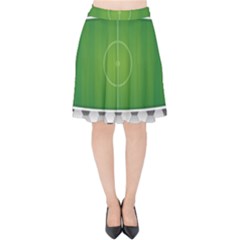Background Sports Soccer Football Velvet High Waist Skirt by Wegoenart