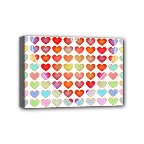 Valentine Valentines Day Card Love Mini Canvas 6  X 4  (stretched) by Wegoenart