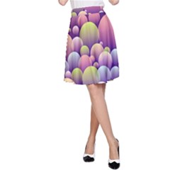 Abstract Background Circle Bubbles A-line Skirt by Wegoenart