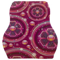 Pink Abstract Background Floral Glossy Car Seat Velour Cushion  by Wegoenart
