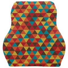 Background Triangles Retro Vintage Car Seat Velour Cushion  by Wegoenart