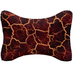 Lava Cracked Background Fire Seat Head Rest Cushion by Wegoenart