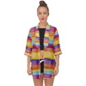 Art Background Abstract Open Front Chiffon Kimono View1