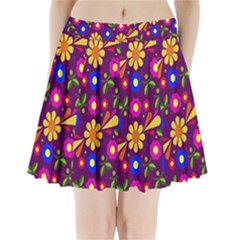 Pattern Illustration Background Pleated Mini Skirt by Wegoenart