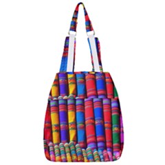 Substances Colorful Towels Scarf Center Zip Backpack by Wegoenart