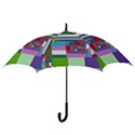 Fractal Gradient Colorful Infinity Art Hook Handle Umbrellas (Medium) View3