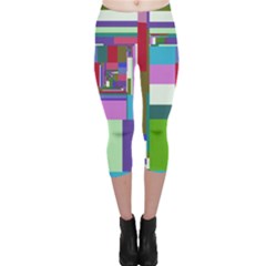 Fractal Gradient Colorful Infinity Art Capri Leggings  by Wegoenart