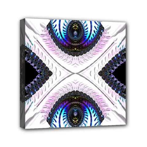 Patterns Fractal Background Digital Mini Canvas 6  X 6  (stretched) by Wegoenart