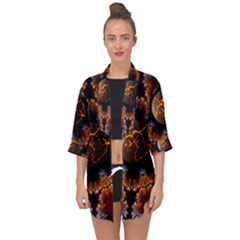 Fractal Space Fantasy Open Front Chiffon Kimono by Wegoenart