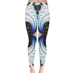Pattern Texture Fractal Colorful Leggings  by Wegoenart