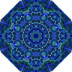 Abstract #8   I   Aqua Blues 6000 Hook Handle Umbrellas (medium) by KesaliSkyeArt