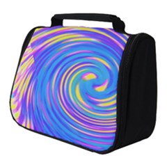 Cool Abstract Pink Blue And Yellow Twirl Liquid Art Full Print Travel Pouch (small) by myrubiogarden