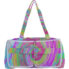 Groovy Abstract Pink And Blue Liquid Swirl Painting Multi Function Bag by myrubiogarden