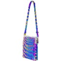 Pink, Blue And Yellow Abstract Coneflower Multi Function Travel Bag View1