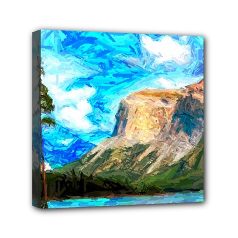 Painting Paintings Mountain Mini Canvas 6  X 6  (stretched) by Pakrebo