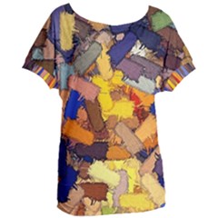 Texture Painting Plot Graffiti Women s Oversized Tee by Pakrebo