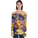 Texture Painting Plot Graffiti Off Shoulder Long Sleeve Top View1