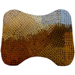 Color Colors Abstract Yellow Brown Head Support Cushion by Pakrebo