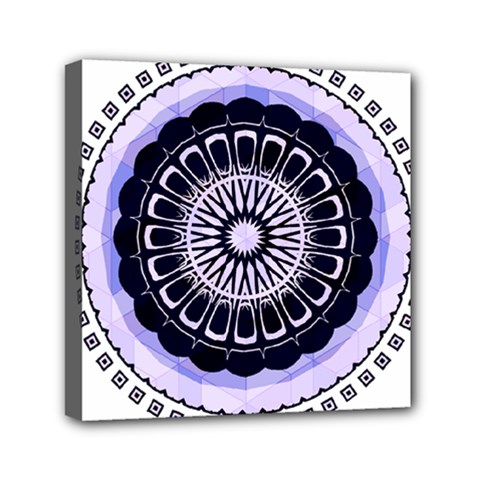 Design Circular Pattern Mandala Mini Canvas 6  X 6  (stretched) by Pakrebo