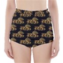 Dragon Motif Print Pattern High-Waisted Bikini Bottoms View1