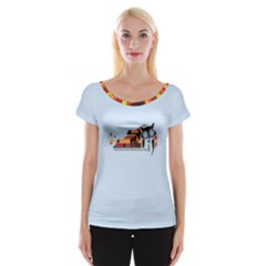 Dreamscape Owl Cap Sleeve Top by TransfiguringAdoptionStore