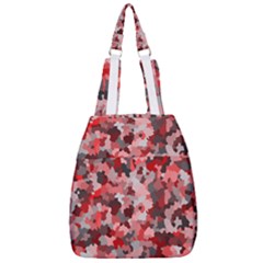Black Red  Center Zip Backpack by artifiart