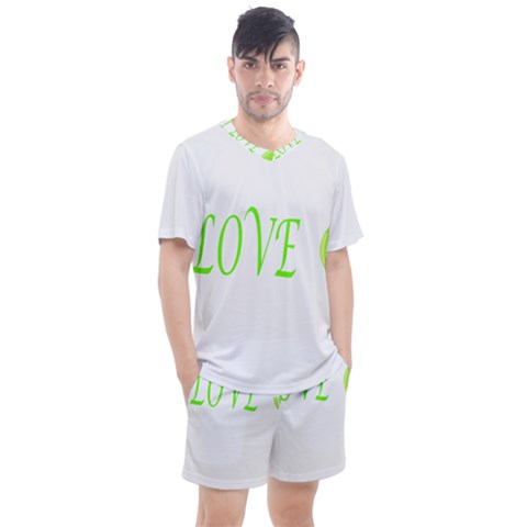 I Lovetennis Men s Mesh Tee And Shorts Set by Greencreations