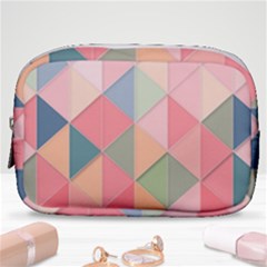 Background Geometric Triangle Make Up Pouch (small) by Pakrebo