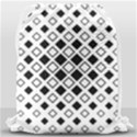 Square Diagonal Pattern Monochrome Drawstring Bag (Large) View2
