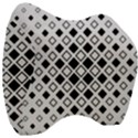 Square Diagonal Pattern Monochrome Velour Head Support Cushion View3