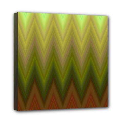 Zig Zag Chevron Classic Pattern Mini Canvas 8  X 8  (stretched) by Pakrebo