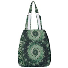 Fractal Art Spiral Mathematical Center Zip Backpack by Pakrebo