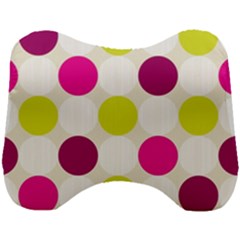 Polka Dots Spots Pattern Seamless Head Support Cushion by Pakrebo