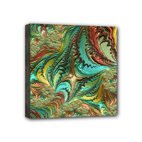 Fractal Artwork Pattern Digital Mini Canvas 4  X 4  (stretched) by Pakrebo