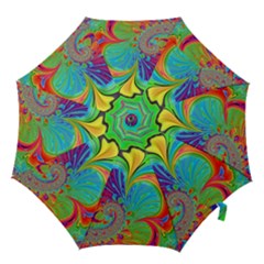Fractal Art Psychedelic Fantasy Hook Handle Umbrellas (small) by Pakrebo