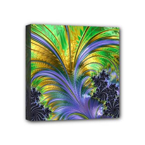 Fractal Gothic Dark Texture Mini Canvas 4  X 4  (stretched) by Pakrebo