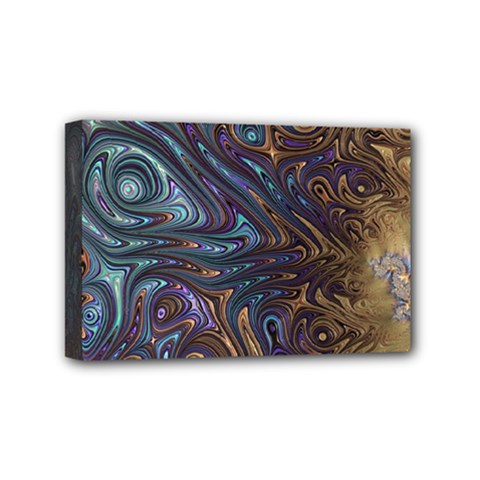 Fractal Art Artwork Globular Mini Canvas 6  X 4  (stretched) by Pakrebo
