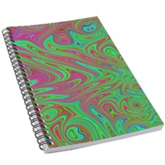 Fractal Art Neon Green Pink 5 5  X 8 5  Notebook by Pakrebo