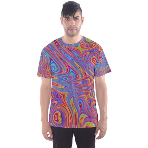 Fractal Psychedelic Fantasy Surreal Men s Sports Mesh Tee by Pakrebo
