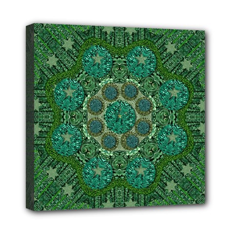 Stars Shining Over The Brightest Star In Lucky Starshine Mini Canvas 8  X 8  (stretched) by pepitasart