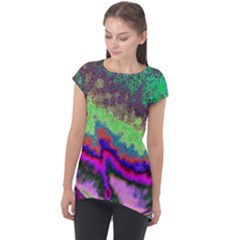 Clienmapcoat Cap Sleeve High Low Top by PurpleDuckyDesigns